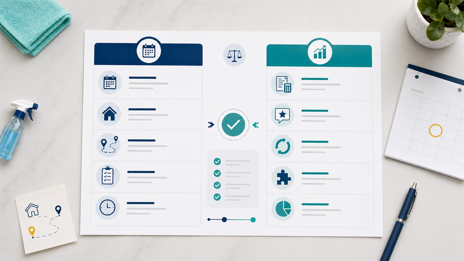 Jobber vs Housecall Pro comparison workspace for residential cleaning teams