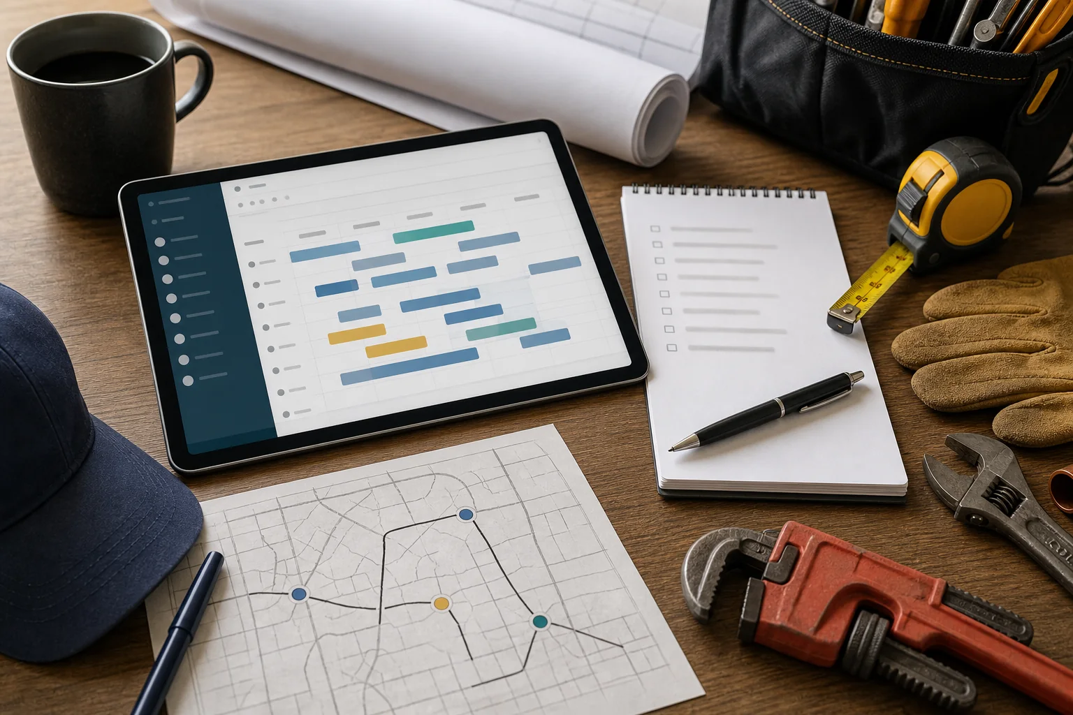 Field service software buying guide planning desk